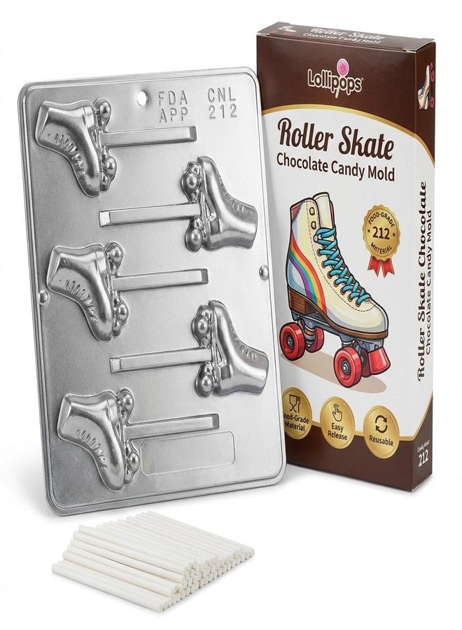 Lollipops Roller Skate Lollipop Chocolate Candy Mold 212-5 Cavities, 2.5" Each Piece - Image 4