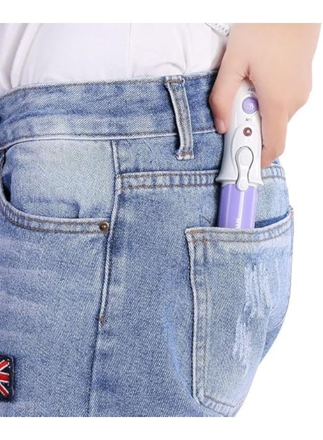 مكواة تجعيد وفرد شعر محمولة من السيراميك – تصميم صغير للسفر مع تسخين فوري ولمسة نهائية براقة للشعر -– تمويج وفرد احترافي بسهولة ( متعدد الالوان ) (موف) - Image 5