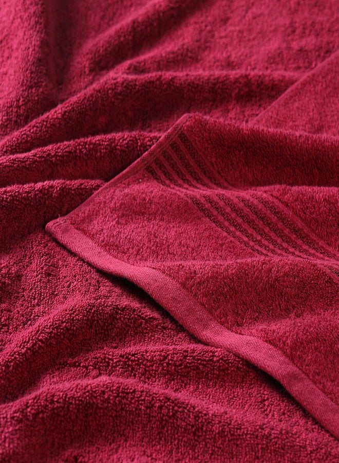 سوبيريور طقم مناشف وجه فاخرة من القطن المصري، مناشف صغيرة للمطبخ، حمام المنزل، حمام الضيوف، مستلزمات فاخرة، ناعمة، ماصة، مناشف وجه، منتجعات صحية، فنادق، منتجعات، طقم من 10 قطع، لون عنابي - Image 4