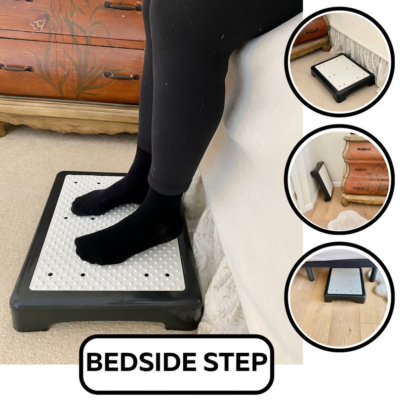 Evelots Mobility Low Step Stool for Seniors - Sturdy Half Step Large Platform for Adults, Elderly - Up to 425 Pounds - Nonslip - Indoor & Outdoor - Lightweight - Stairs, Bed, Bathtub, Shower, Car - Image 5