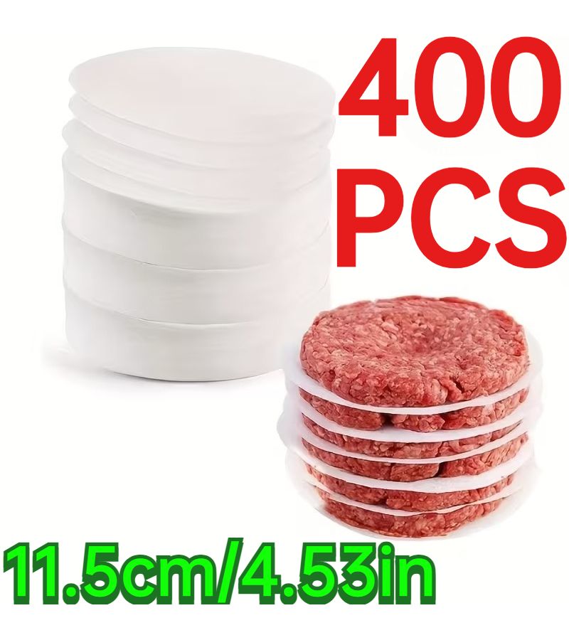 400 Non Stick Burger Papers 4.53 Inch Multipurpose Kitchen Essential For Separating Patties Baking - Image 2