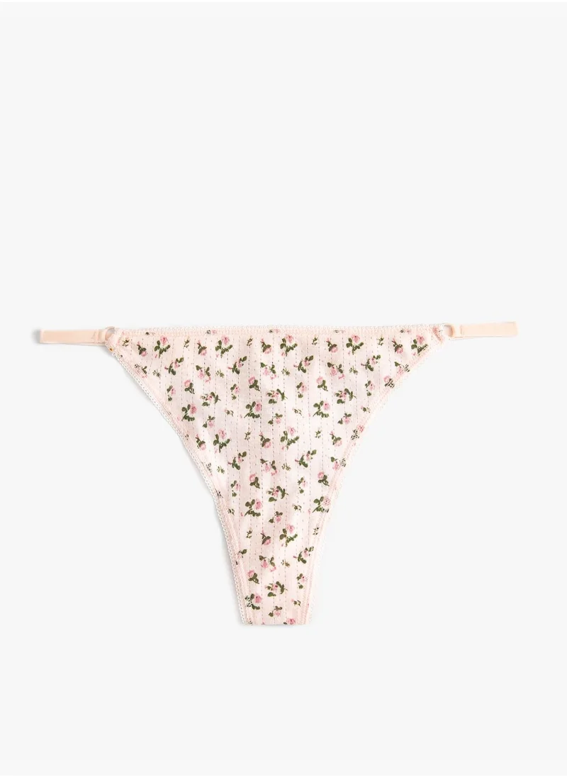 كوتون Cotton Flower Printed Thong