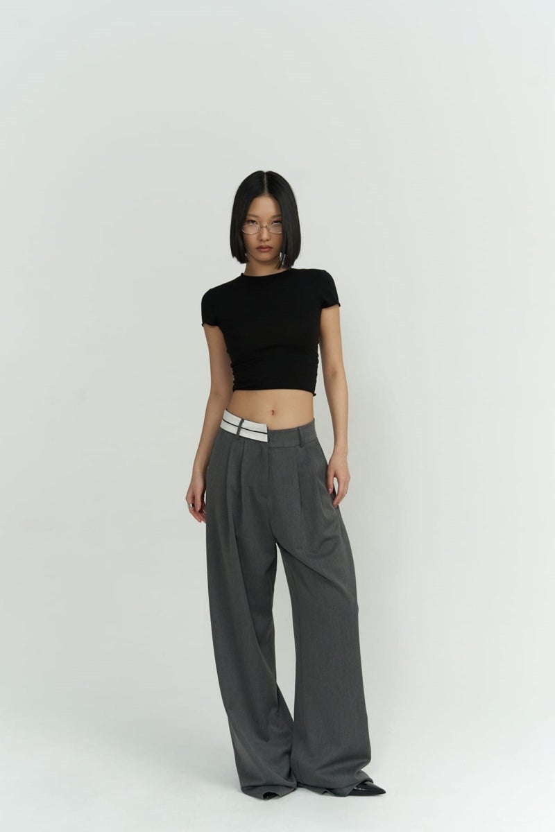 Mai Collection Toppin Black Combed Cotton Crop  - Image 4