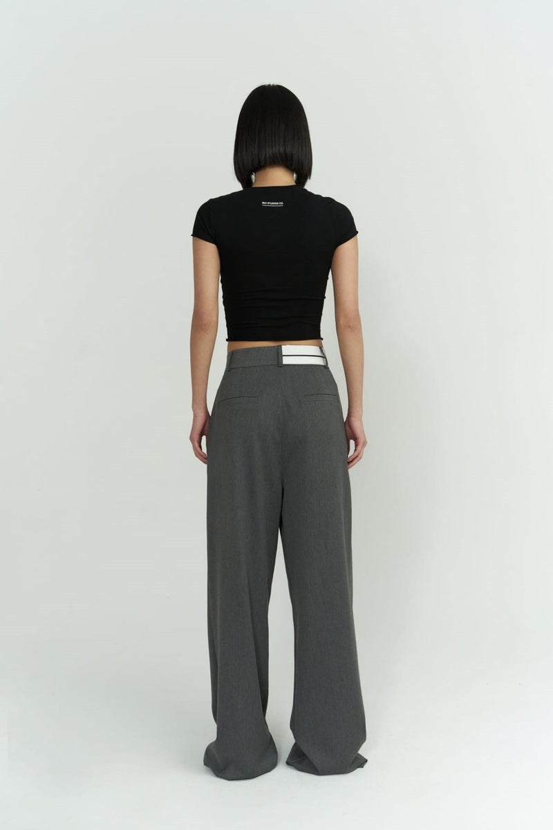 Mai Collection Toppin Black Combed Cotton Crop  - Image 2
