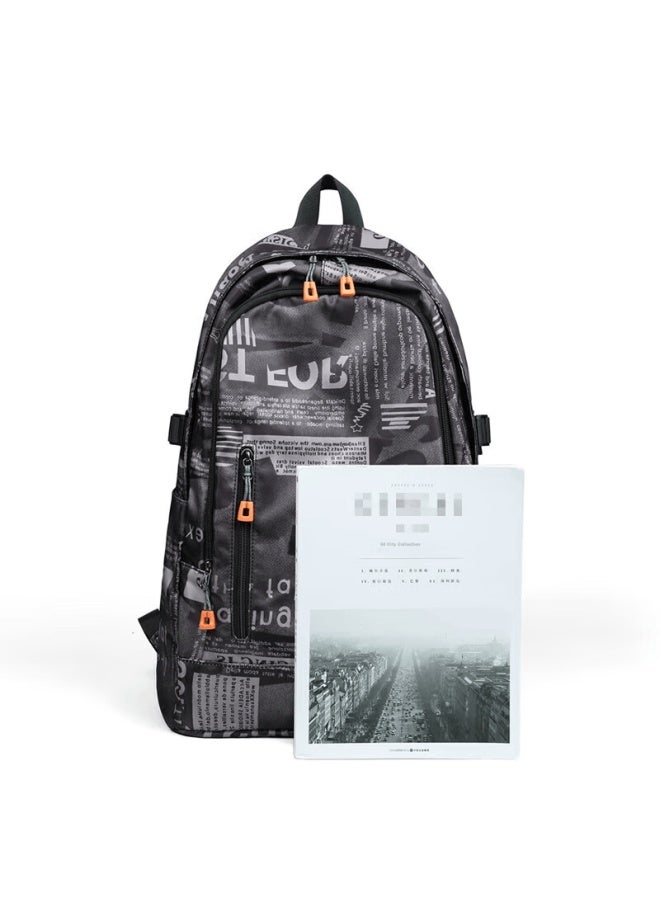 Viney Travel Backpack Men Large Capacity Double Shoulder Bag College High School Trendy Commuter Casual Laptop Bag - Image 2