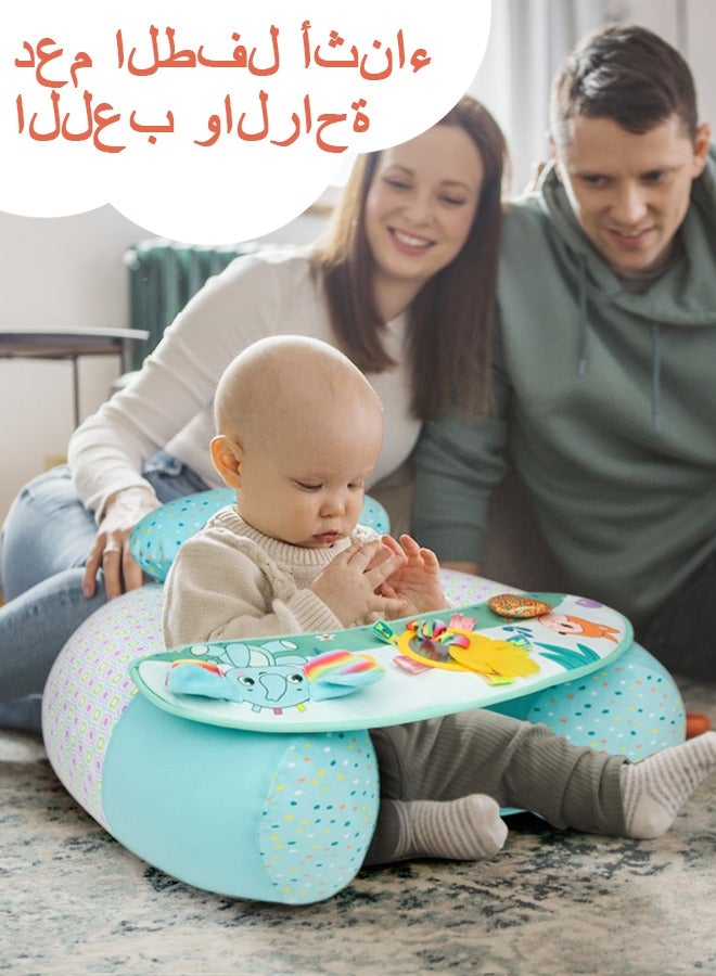 مقعد الطفل مع غطاء للرضع من 3-36 أشهر ، كرسي الطفل المحمول ، مقعد مع علبة استشعار حركة قابلة للإزالة ، مقعد الطفل ، الفيل - Image 2