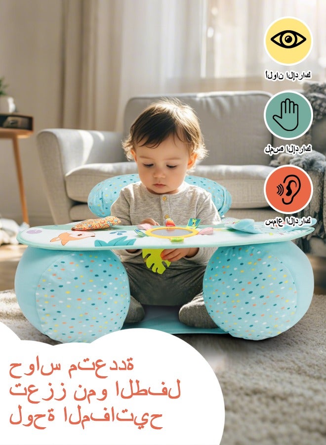 مقعد الطفل مع غطاء للرضع من 3-36 أشهر ، كرسي الطفل المحمول ، مقعد مع علبة استشعار حركة قابلة للإزالة ، مقعد الطفل ، الفيل - Image 3