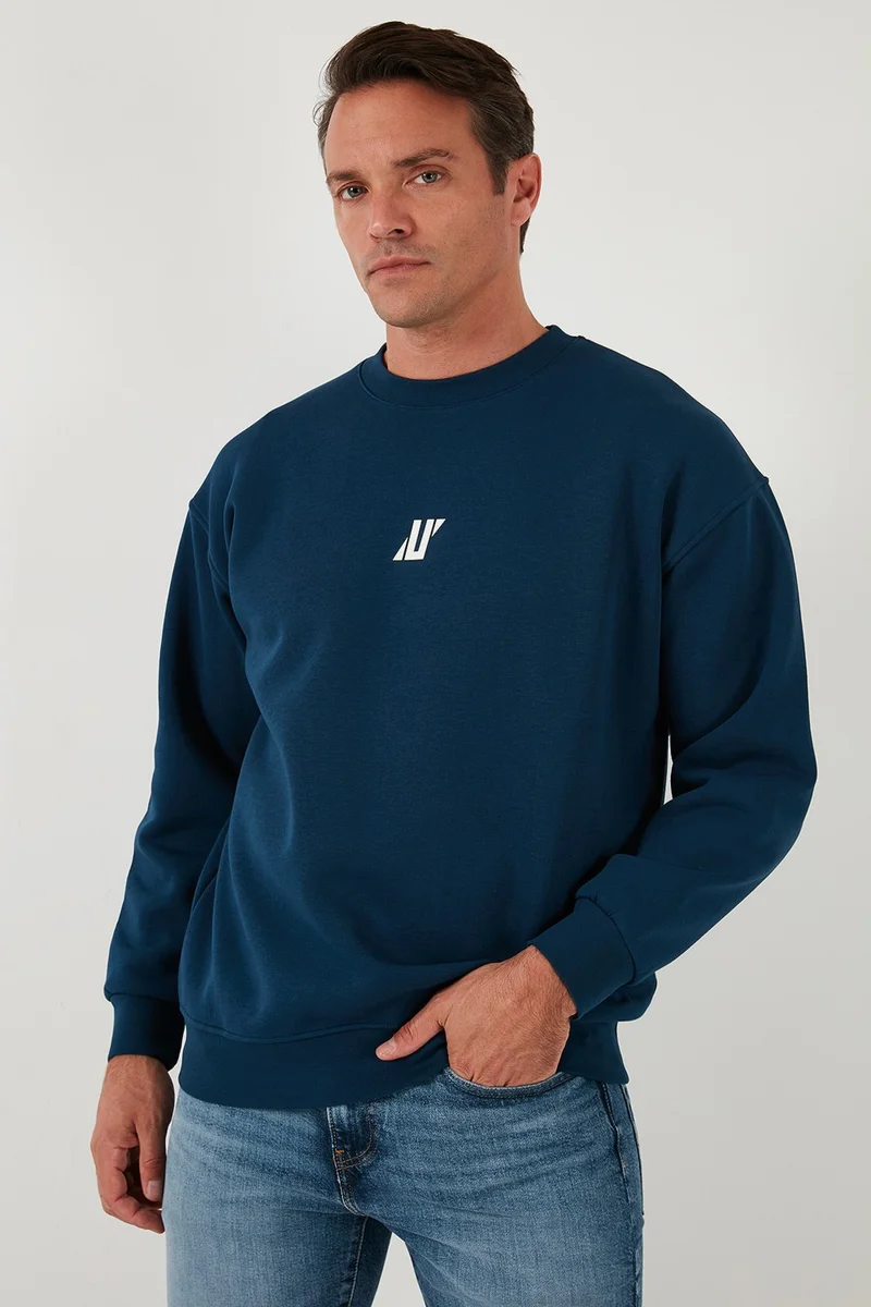 بوراتي Regular Fit Crew Neck Cotton Furry Soft Raised Sweat Men's Sweat 5905405