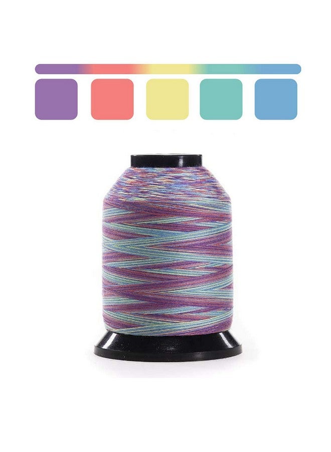 Finesse Thread Variegated Colors | 100% Polyester, 3ply, 50wt, Variegated Thread | 1500yds Stackable Thread Cones | 100% Polyester Thread for Quilting and Sewing… (Rainbow) - Image 2