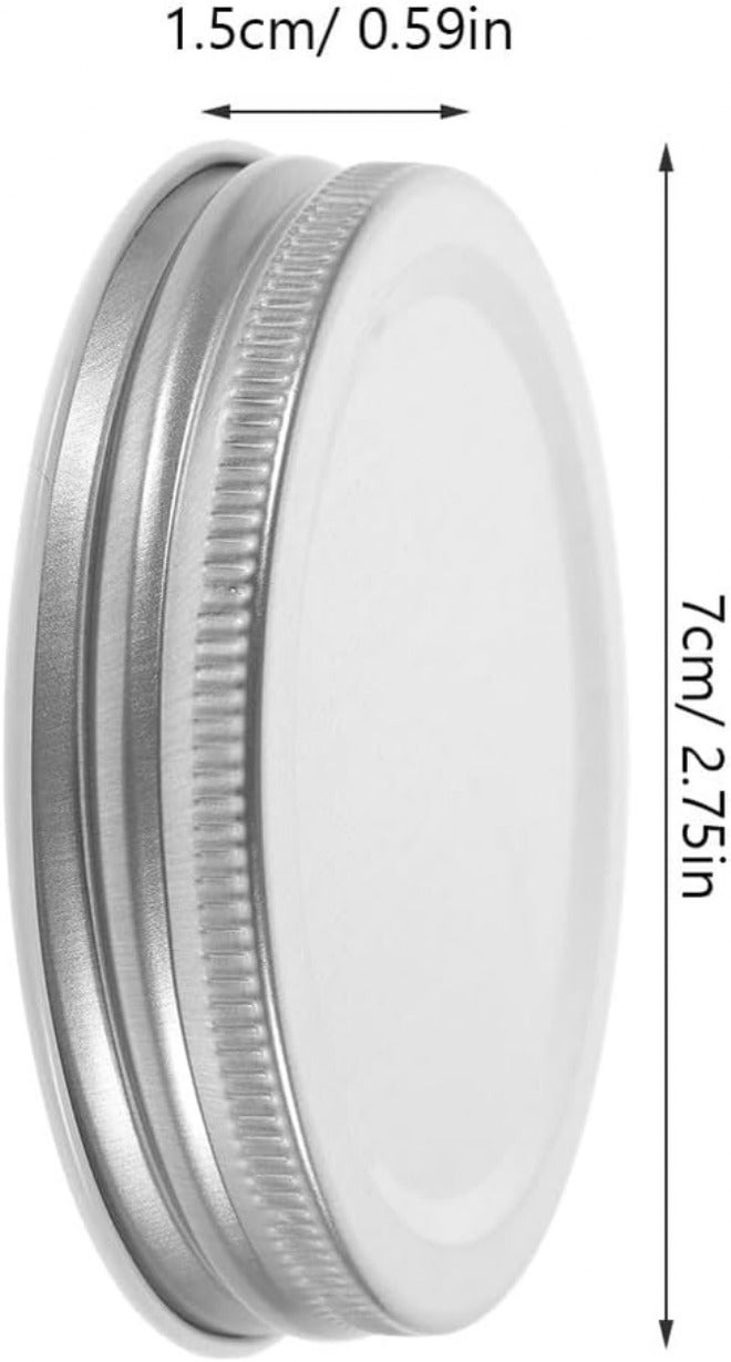 Indoor outdoor use MAGICLULU 24pcs 70mm Mason Jar Lids Tinplate Leakproof Reusable Caps for Canning and Food Storage Silver Metal Sealing Covers for Home Kitchen Preservation Multi-purpose - Image 2
