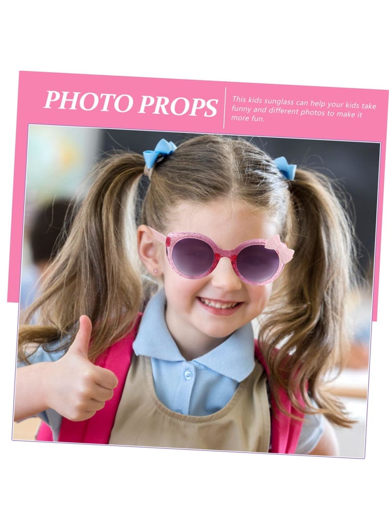 SYOSI 3 Pairs of Cute Kids Sunglasses with Multiple Shapes for Toddler Girls Aged 3-12, UV400 Protection Eyewear for Outdoor and Beach Activities, Safe and Stylish - Image 2