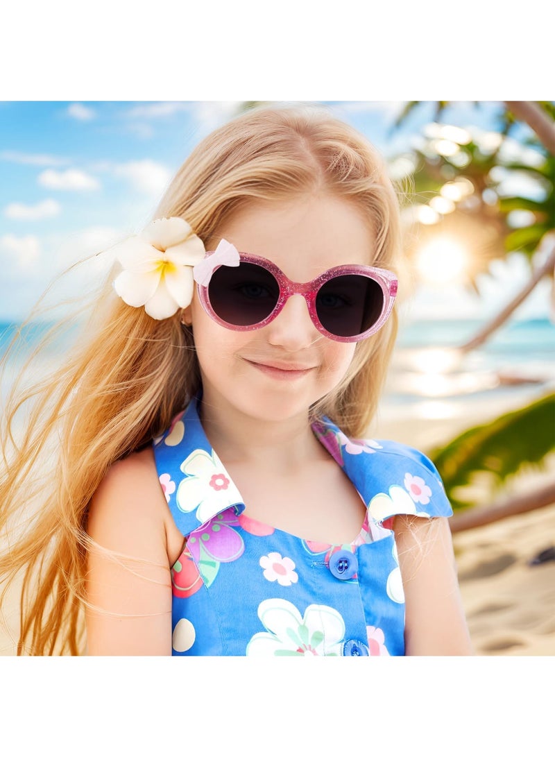 SYOSI 3 Pairs of Cute Kids Sunglasses with Multiple Shapes for Toddler Girls Aged 3-12, UV400 Protection Eyewear for Outdoor and Beach Activities, Safe and Stylish - Image 5