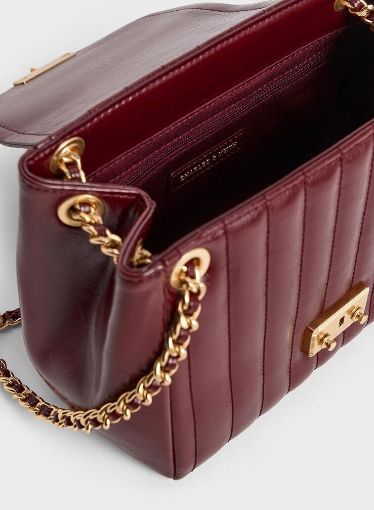 Charles & Keith Donna Crinkle-Effect Shoulder Bag camera bag - Image 5