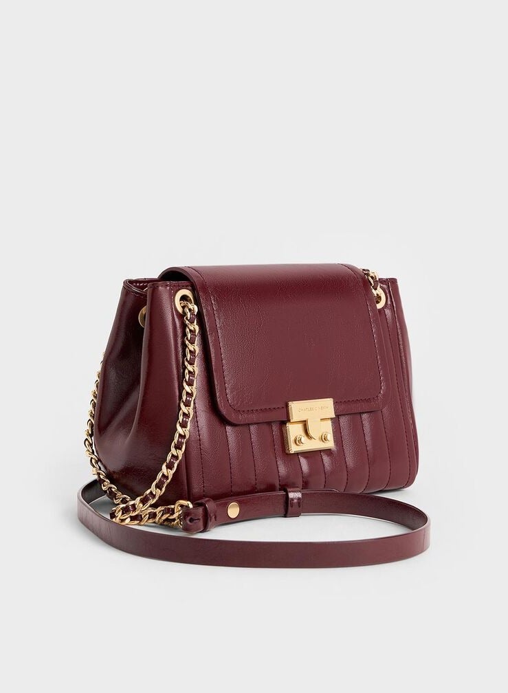 Charles & Keith Donna Crinkle-Effect Shoulder Bag camera bag - Image 2
