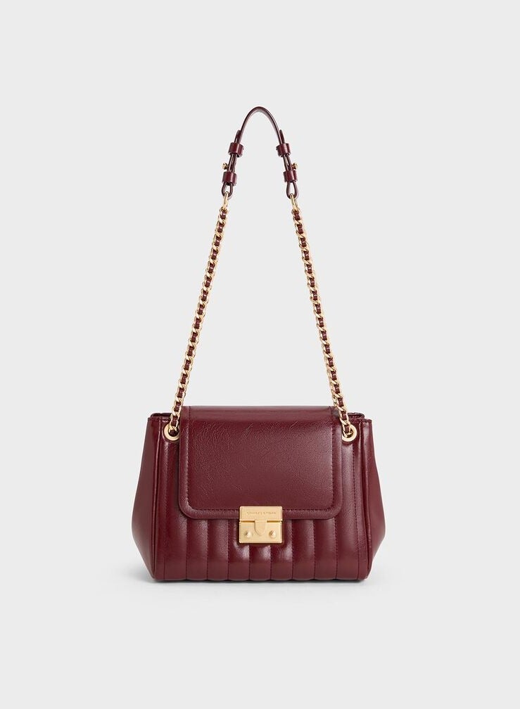 Charles & Keith Donna Crinkle-Effect Shoulder Bag camera bag - Image 1