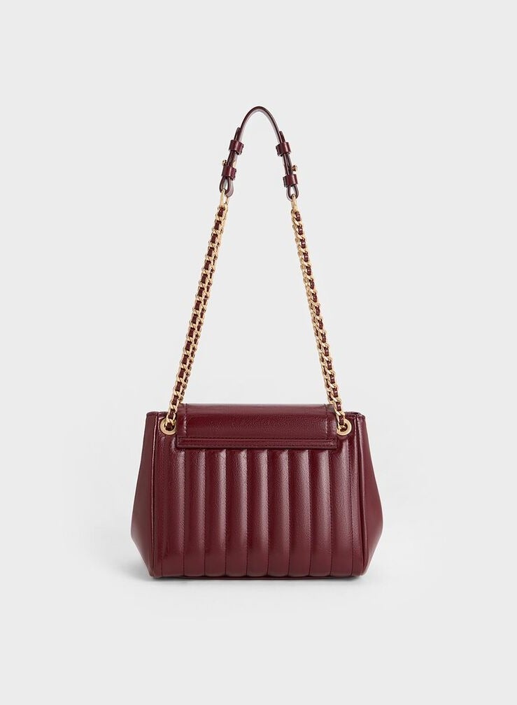 Charles & Keith Donna Crinkle-Effect Shoulder Bag camera bag - Image 3