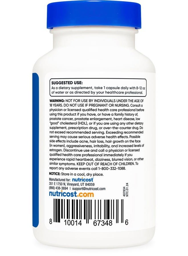Nutricost Pregnenolone 50mg, 120 Capsules - Non-GMO, Gluten Free, Vegetarian Capsules - Image 4