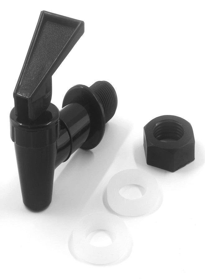 Rierdge 2 Pcs BPA-Free Replacement Cooler Faucet Water Bottle Jug, Water Dispenser Tap Set Reusable Spigot Spout Water Beverage Lever Pour Dispenser Valve Water Crock Tap (Black) - Image 2