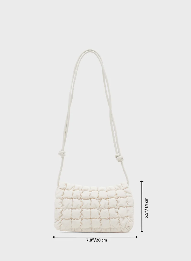 Ginger Quilted Woven Pattern Crossbody