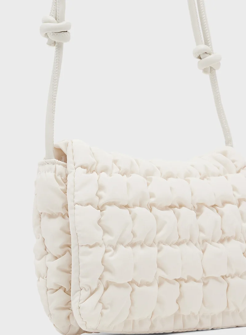 Ginger Quilted Woven Pattern Crossbody