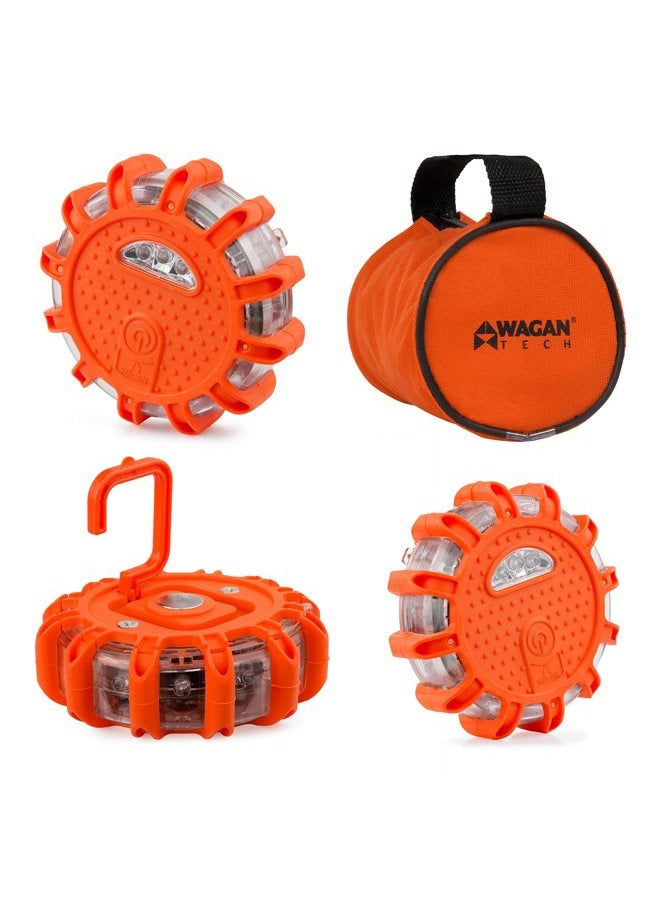 Wagan El2639-3 Fred Flashing Roadside Emergency Disc Led Flare (Pack Of 3) - Image 1