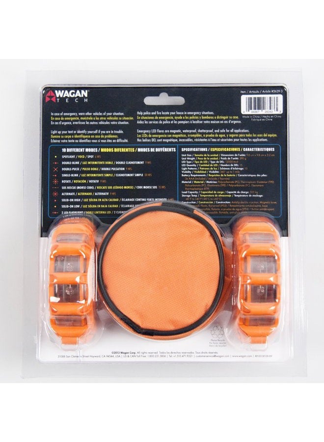 Wagan El2639-3 Fred Flashing Roadside Emergency Disc Led Flare (Pack Of 3) - Image 3