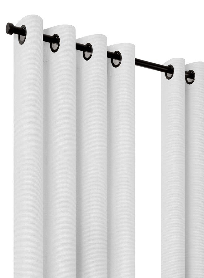 Umbra Ottoman Textured Solid 100% Blackout Grommet 63 in Long x 50 in Wide Window Curtain Panel, White - Image 2