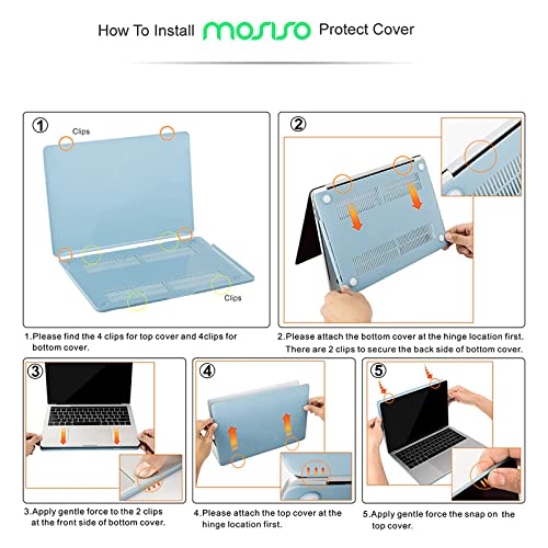 MOSISO Compatible with MacBook Pro 15 inch Case 2019 2018 2017 2016 Release A1990 A1707 with Touch Bar, Plastic Hard Shell Case Cover & Screen Protector, Crystal Clear - Image 3