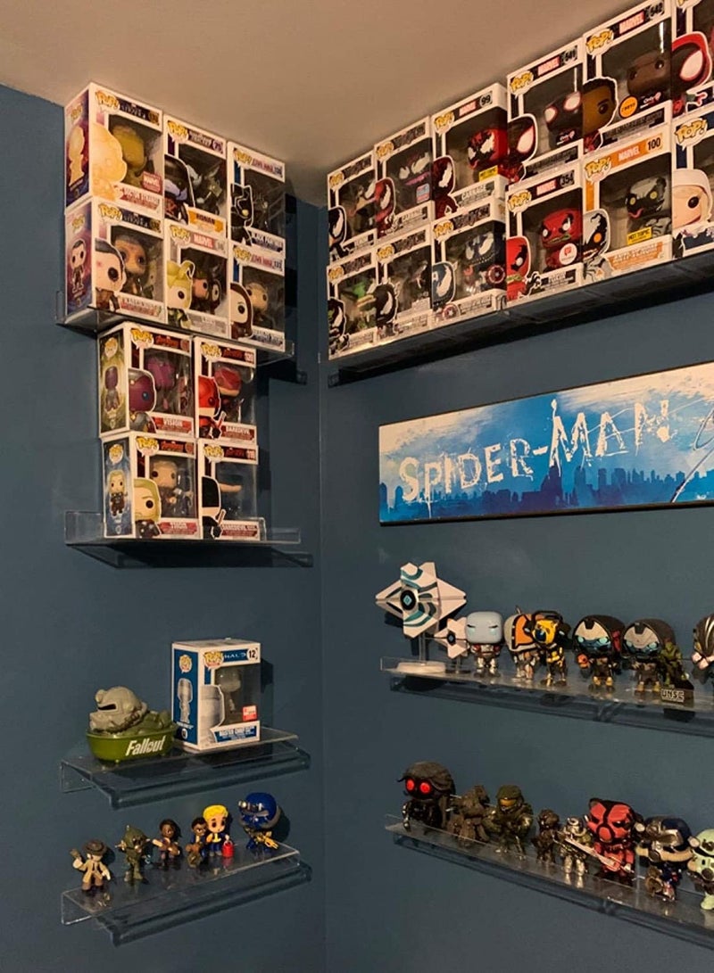 Eworld Pack of 2 clear Acrylic Display Riser for jewelry and Decorative stuff - Image 2