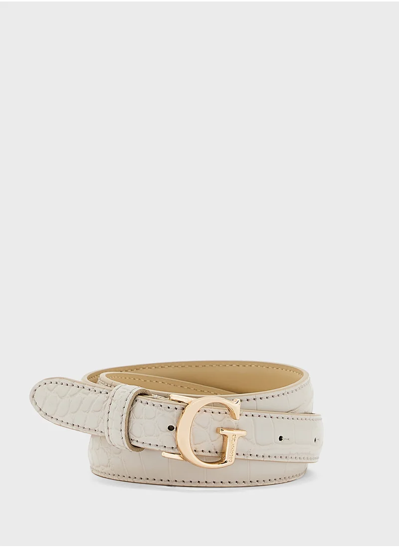 GUESS Logo Detailed None Allocated Hole  Belt