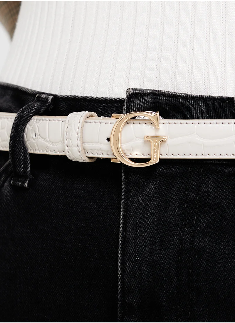 GUESS Logo Detailed None Allocated Hole  Belt