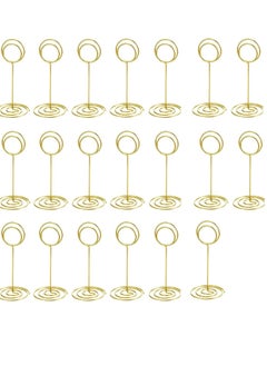 SYOSI 20 Pack Table Number Holder Place Card Holder Photo Picture Holder for Wedding Birthday Stand Position Card Holder Party Baby Shower  - Image 1