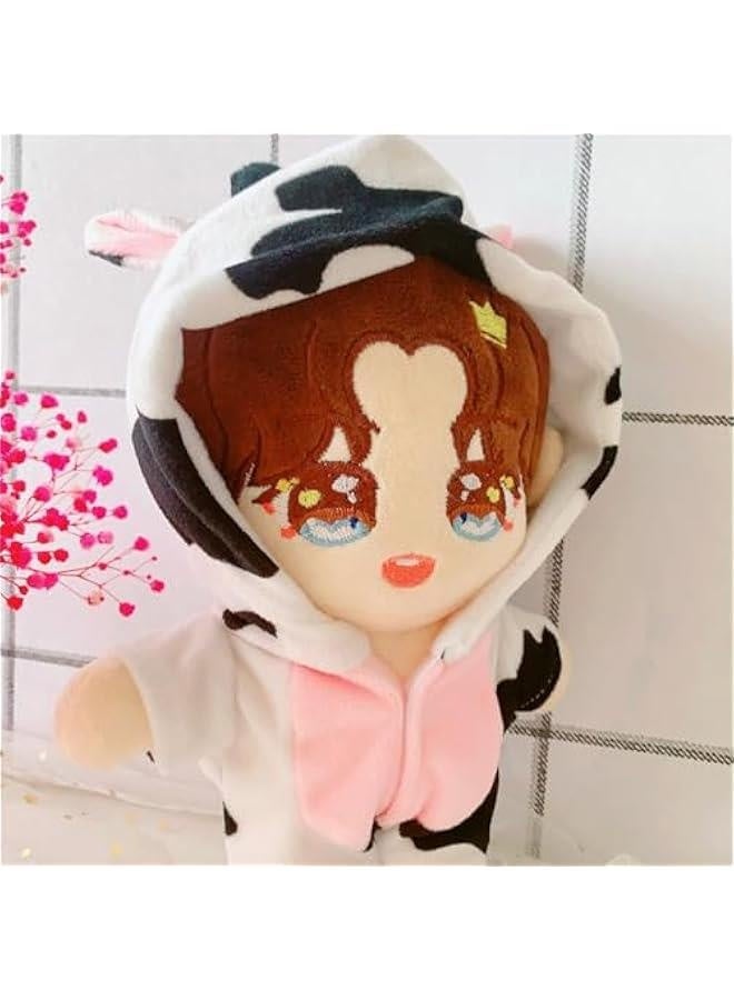 20cm /8 Doll Plush Doll's Clothes Animal one-Piece Garment Suit Pajamas Toys Dolls Accessories (Cow) - Image 3