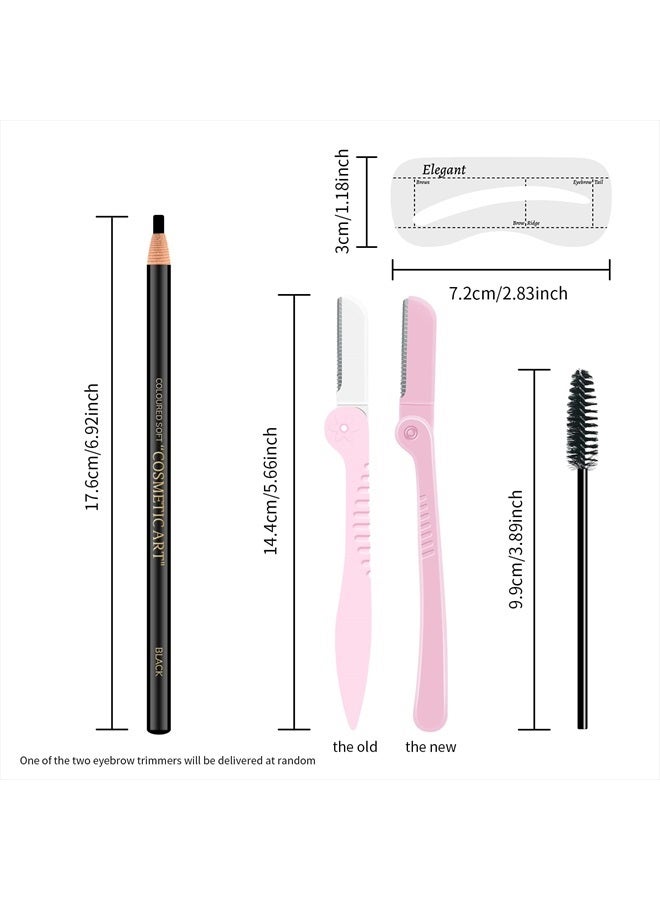 Ownest 6 Pcs Pull Cord Peel-off Eyebrow Pencil Tattoo Makeup and Microblading Supplies Set for Marking, Filling and Outlining, Waterproof and Durable Permanent Eyebrow Liner-Black - Image 2