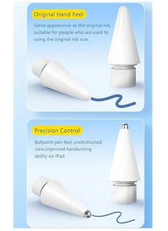 Generic 4pcs Replacement Tips for Apple Pencil, Upgraded No Wear Out Metal Apple Pencil Tips for Apple Pencil 1st/ 2nd Gen/USB-C Apple Pencil Tip，4pcs  Silicone Pencil Nib Tip Protector Cap iPencil Tips  - Image 2