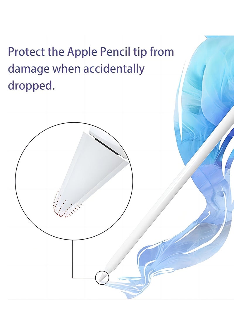 Generic - 4pcs Replacement Tips for Apple Pencil, Upgraded No Wear Out Metal Apple Pencil Tips for Apple Pencil 1st/ 2nd Gen/USB-C Apple Pencil Tip，4pcs  Silicone Pencil Nib Tip Protector Cap iPencil Tips - Image 1
