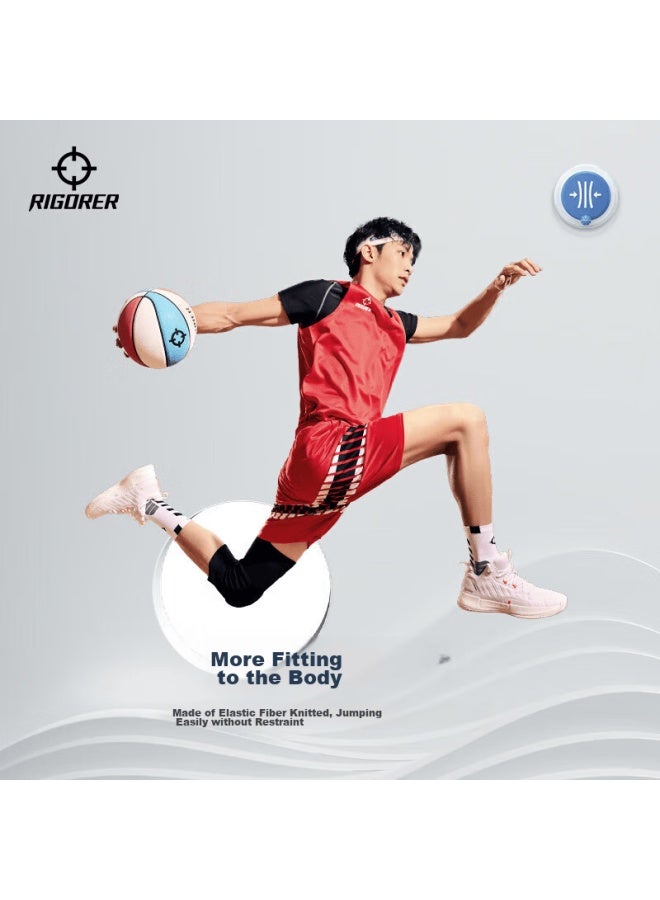 Rigorer Basketball Knee Pads Meniscus Protection Sports Leg Guards Z318330201 Pure Black L - Image 3