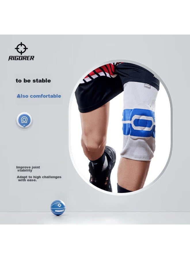 Rigorer Basketball Knee Pads Meniscus Protection Sports Leg Guards Z318330201 Pure Black L - Image 2