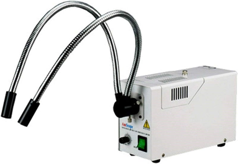 AmScope AmScope HL250AY DualGooseneck Fiber Optic Stereo Microscope Light 150W Halogen Light Source 110V120V  - Image 1