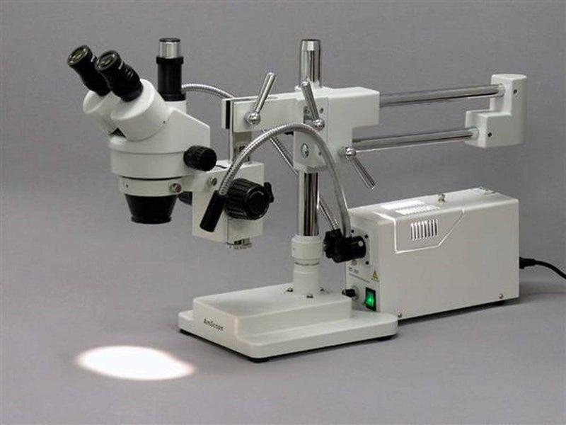 AmScope AmScope HL250AY DualGooseneck Fiber Optic Stereo Microscope Light 150W Halogen Light Source 110V120V  - Image 3