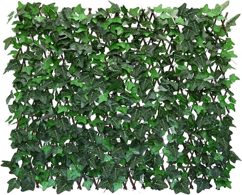GLANT Expandable Fence Privacy Screen for Balcony Patio Outdoor,Decorative Faux Ivy Fencing Panel,Artificial Hedges (Single Sided Leaves) (1, Green-Ivy) - Image 1