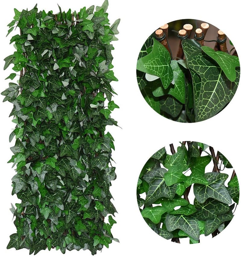 GLANT Expandable Fence Privacy Screen for Balcony Patio Outdoor,Decorative Faux Ivy Fencing Panel,Artificial Hedges (Single Sided Leaves) (1, Green-Ivy) - Image 4
