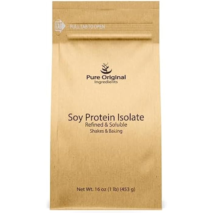 PURE ORIGINAL INGREDIENTS Soy Protein Isolate, Always Pure, No Fillers or Additives (1 Pound) - Image 1