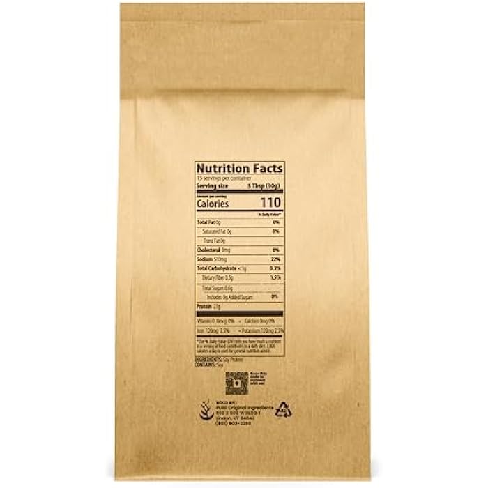 PURE ORIGINAL INGREDIENTS Soy Protein Isolate, Always Pure, No Fillers or Additives (1 Pound) - Image 2