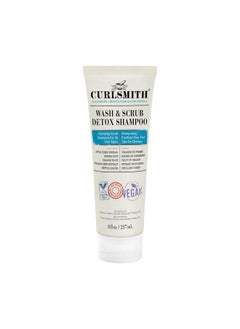 CURLSMITH CURLSMITH - Wash & Scrub Detox Shampoo - Vegan Exfoliating Clarifying Shampoo for any Hair Type, Healthy Scalp (8 fl oz)  - Image 1