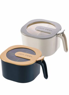 Y&D 2 Pack Seasoning Box Kitchen Storage Container, for Spice Salt Sugar Cruet, with Cover and Spoons, Pepper Pots multi  - Image 1