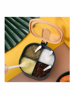 Y&D 2 Pack Seasoning Box Kitchen Storage Container, for Spice Salt Sugar Cruet, with Cover and Spoons, Pepper Pots multi  - Image 2