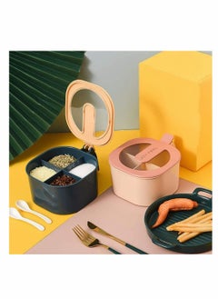 Y&D 2 Pack Seasoning Box Kitchen Storage Container, for Spice Salt Sugar Cruet, with Cover and Spoons, Pepper Pots multi  - Image 3