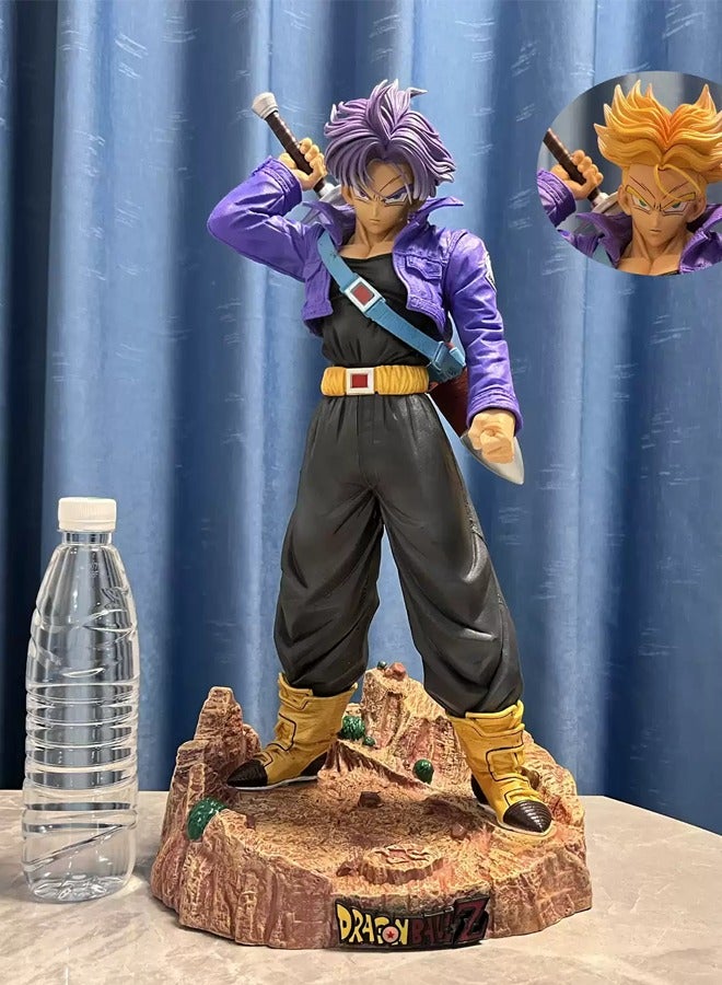 Dragon Ball Trunks Action Figure Decorative Resin Sculpture Home Decor Statue, Art Figurine Home Ornament Decoration for Office, Living Room, Bedroom, Book Shelf, TV Cabinet, Desktop  - Image 1