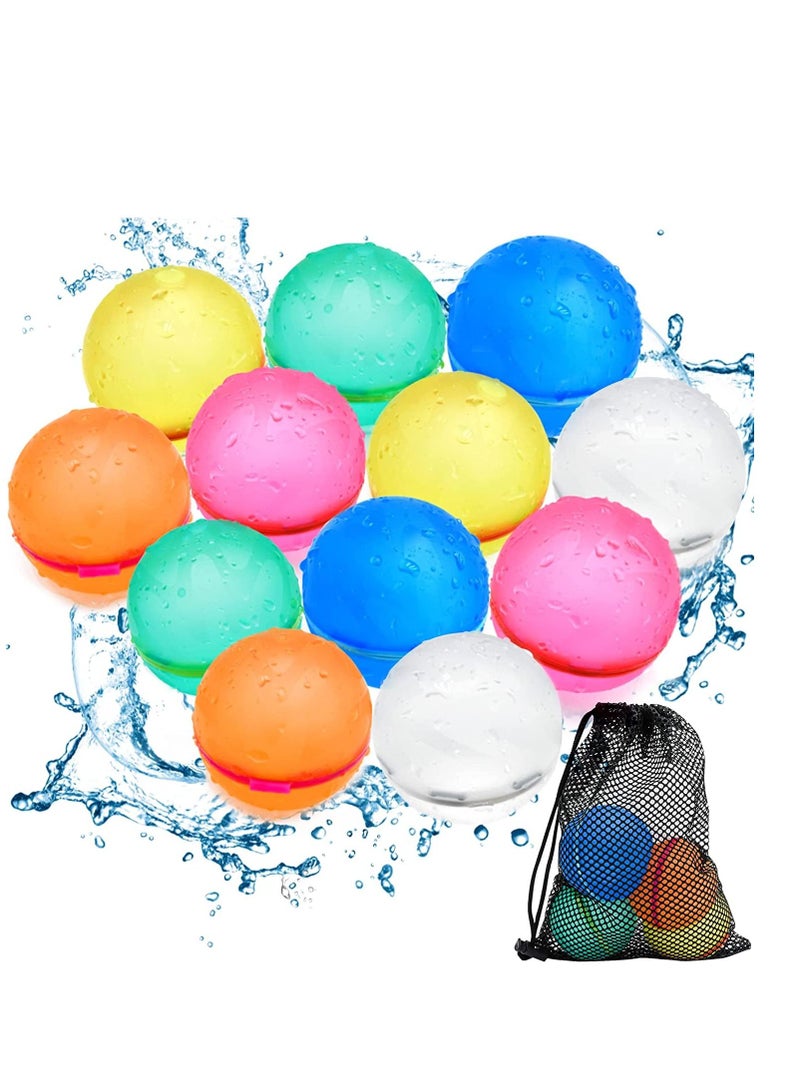 ORiTi ORiTi Reusable Water Bomb Balloons, Latex-Free Silicone Water Ball with Mesh Bag, Self-Sealing for Kids Adults Outdoor Activities Water Games Toy Summer Fun Party Supplies (6Pcs)  - Image 1